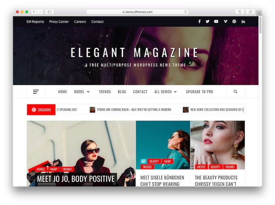 elegant magazine tema demosu Kullanımının kolay olması, farklı seçenekleri bir arada sunması ve her zaman erişebilir olmasıyla beraber WordPress gerek e-ticaret siteleri gerekse blog siteleri kullanılacağı evrede en fazla tercih edilen platformlardandır. Bir web sitesi kuracağınız sırada eğer WordPress gibi platformlar tercih etmezseniz HTML ve CSS’e hakim olmanız gerekmektedir. Fakat WordPres sizleri bu tarz bilgiler bilmeden de web sitesi kurabilme imkanı sağlar. Platformda kullanabileceğiniz ücretli temalar bulunduğu gibi aynı zamanda ücretsiz temalarda yer almaktadır.