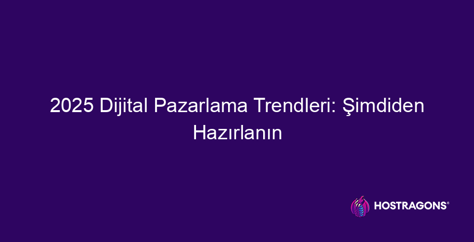 2025 digitale marketingtrends forbereder sig nu 9626 Verden af digital marketing ændrer sig hurtigt, mens vi forbereder os til 2025. Dette blogindlæg fokuserer på digitale marketingtrends for 2025 og tilbyder strategier, der vil hjælpe virksomheder med at komme foran konkurrenterne. Det dækker en bred vifte af bedste praksis og overvejelser, fra SEO til indholdsmarkedsføring, e-mailmarketing til sociale mediestrategier. Der præsenteres en omfattende guide, der berører kritiske emner såsom dataanalyse, effektive annonceringsstrategier og budgetstyring. Med denne indsigt kan virksomheder forme deres fremtidige marketingstrategier nu og opnå succes.