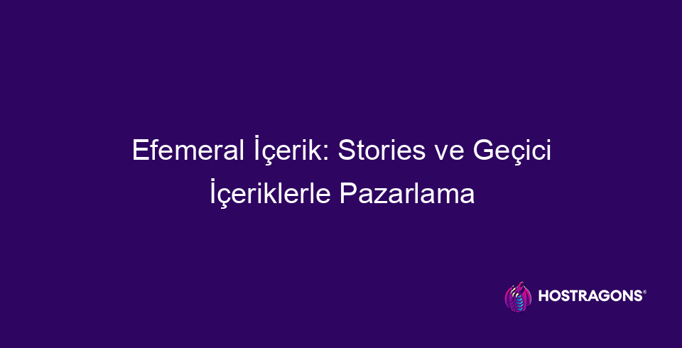 Ephemeral Content Marketing mit Stories und temporären Inhalten 9635 Ephemeral Content ist ein Inhaltstyp, der im digitalen Marketing immer wichtiger wird und nur für kurze Zeit zugänglich ist. Dieser Blogbeitrag mit dem Titel „Vergänglicher Inhalt: Marketing mit Geschichten und temporären Inhalten“ behandelt ausführlich, was flüchtiger Inhalt ist, seine historische Entwicklung, seine verschiedenen Typen und die Vorteile, die er Marken bietet. Darüber hinaus wird die Bedeutung der Messung flüchtiger Inhalte durch die Behandlung von Themen wie der Erstellung wirksamer Strategien, zu berücksichtigenden Punkten, Erfolgskriterien und Wettbewerbsanalysen hervorgehoben. Abschließend wird die Zukunft flüchtiger Inhalte und ihre Beziehung zum digitalen Marketing untersucht und praktische Vorschläge gemacht, wie Marken diesen Trend effektiv nutzen können.