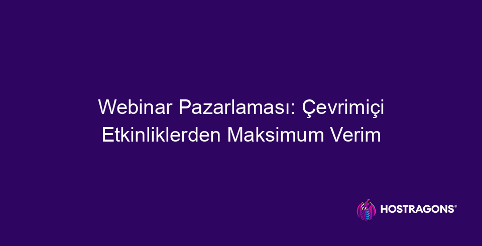 marketing de webinar eficiência máxima de eventos online 9646 O marketing de webinar é de fundamental importância para que as marcas interajam com seus públicos-alvo e agreguem valor no mundo digital de hoje. Esta postagem do blog analisa detalhadamente as etapas necessárias para criar uma estratégia de webinar bem-sucedida. Com foco em tópicos como determinação do público-alvo, criação de conteúdo eficaz, desenvolvimento de estratégias promocionais e aumento da interação dos participantes, ele orienta em todas as etapas do processo de planejamento do webinar. Além disso, a importância dos relatórios pós-webinar e os principais elementos que aumentam o sucesso do webinar são destacados. Ele oferece informações práticas para desenvolver suas estratégias de marketing de webinars, juntamente com lições aprendidas com webinars bem-sucedidos. Este guia descreve os princípios essenciais para aproveitar ao máximo suas atividades online.